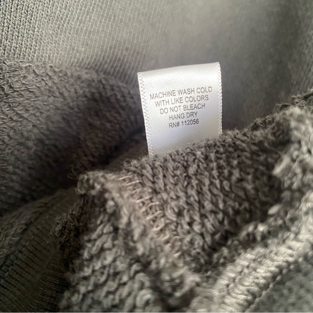 Zenana Cropped Hoodie Dark Charcoal Grey Womens Size Medium Kangaroo Pocket - Picture 11 of 12